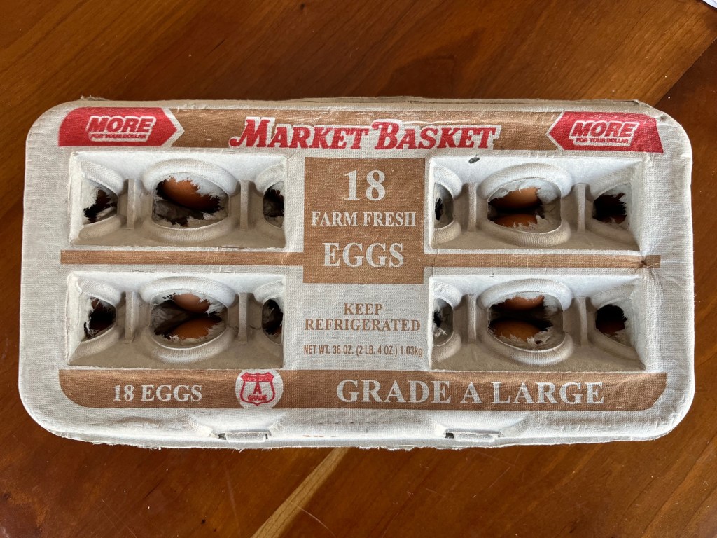 Eggs! @ $1.49/18 or&nbsp;94¢/dozen